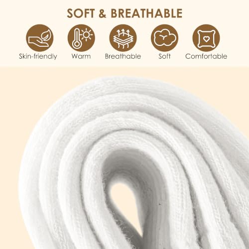 Crew Socks for Women & Men, 6 Pair Cotton Casual Calf Socks