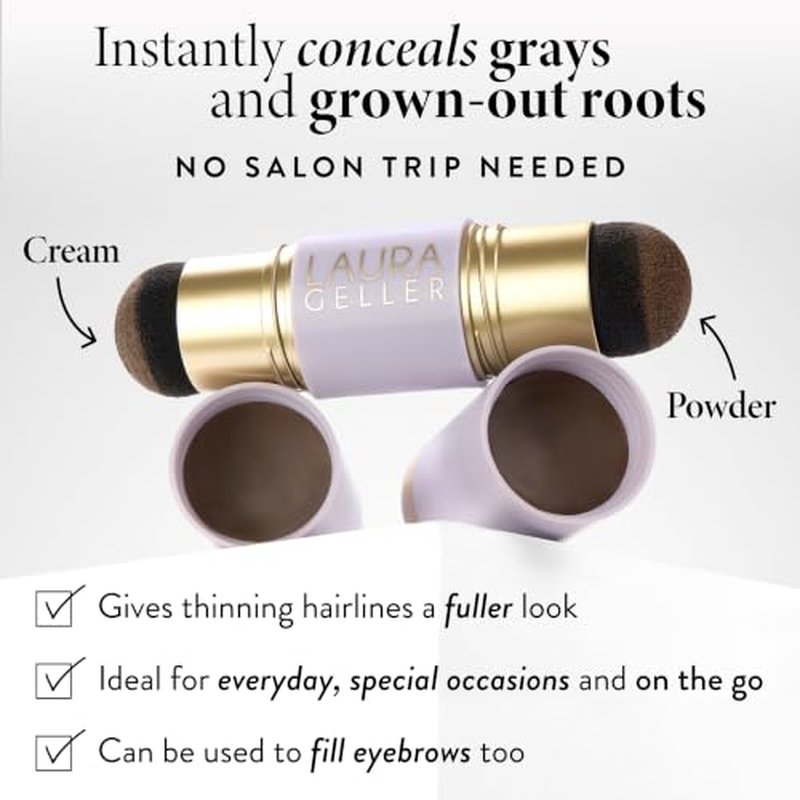 Laura Geller Root Touch-Up for Hair & Brows, Medium Brown