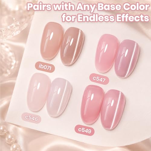 Beetles Moonlit Veil Silver Cat Eye Gel Nail Polish - 15ml Sheer Magnetic