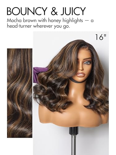 LUVME HAIR 14-Inch Loose Wave Glueless Lace Front Wig - HD Lace