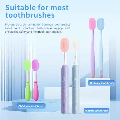 6 Pcs Toothbrush Covers Toothbrush Covers Caps£¬Replaceable Electric Toothbrush Head Cover Silicone Toothbrush Protector Cap for Household Travel, Bathroom, Gym£¬Camping