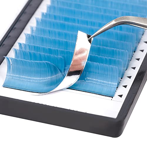 Light Blue D Curl Colored Lash Extensions 8-15mm Mix