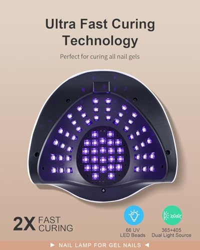 66 LED UV Nail Lamp with Smart Sensor & 4 Timers