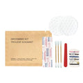 World Amenities Kraft Paper Grooming Kit - Travel Size Toiletries - Cotton Rounds, Bamboo Cotton Tips, Sewing Kit, Emery Board (100 Pack)