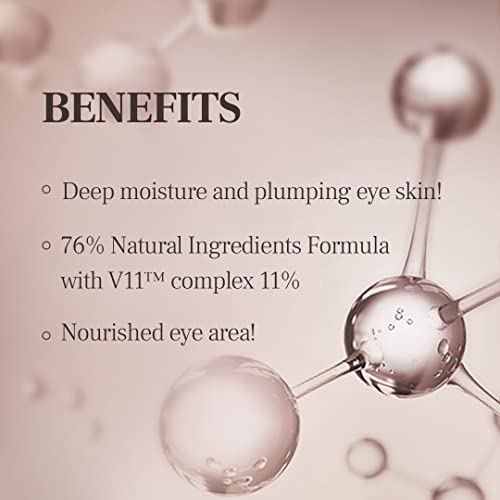 VILLAGE11FACTORY Miracle Youth Eye Cream Retinol 0.1% for beginners 76% Natural Ingredients, Shea Butter Squalane Depuff Eye Area Korean Skincare (0.85 fl oz/25ml)