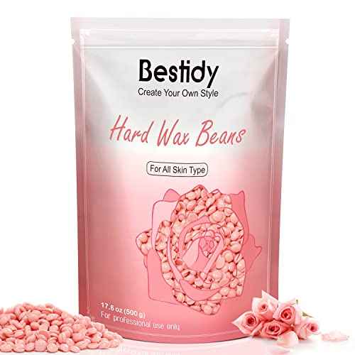 Bestidy Wax Bead, Waxing beans for Hair Removal, Women Men, Home Waxing for All Body and Brazilian Bikini Areas (Pink-500g)