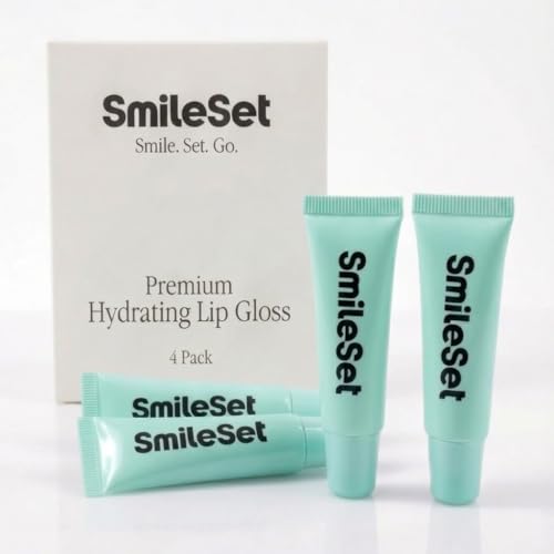 SmileSet Hydrating Lip Gloss with Shea Butter & Beeswax - Pack of 4