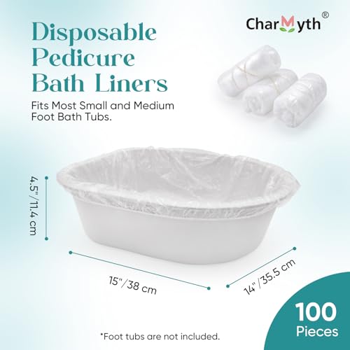 Disposable Pedicure Liners | 100 Count Spa Footsie Bath Liners