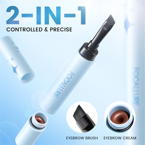 FOCALLURE Dark Brown Eyebrow Pomade - Long-Lasting Brow Filler