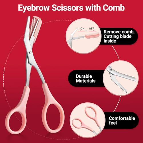 8-Piece Eyebrow Tweezers Kit | Stainless Steel Precision Set