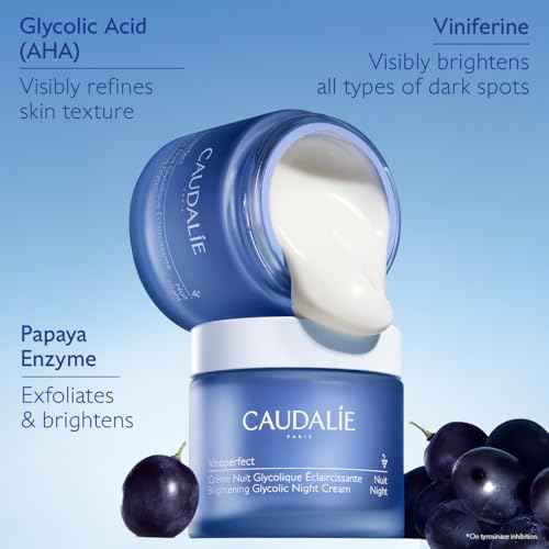 Caudalie Vinoperfect Dark Spot Brightening Glycolic Night Cream, Refillable Packaging - 50 mL