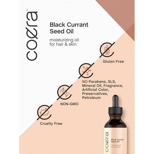 Coera Black Currant Seed Oil | 2 fl oz | Moisturizing Oil for Hair and Skin | Free of Parabens, SLS, & Fragrances