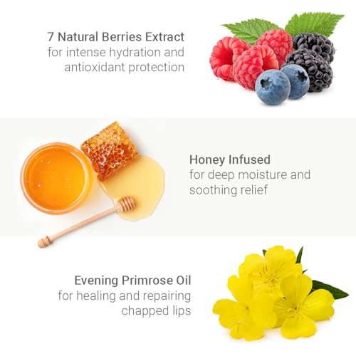 TENZERO Essential Lip Sleeping Pack Berry Polis 15g, Pink Lip Sleeping Mask, Improve Lip Texture, Highly Hydrating, Nourishing, Overnight Treatment Lip Balm, Suitable For All Skin Type