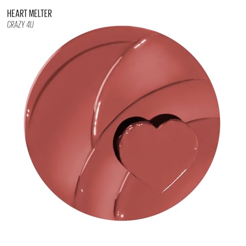 Kaja Heart Melter Lip Gloss in Crazy 4U - High Shine, Moisturizing, Soft Rosy Mauve, 0.04 Oz