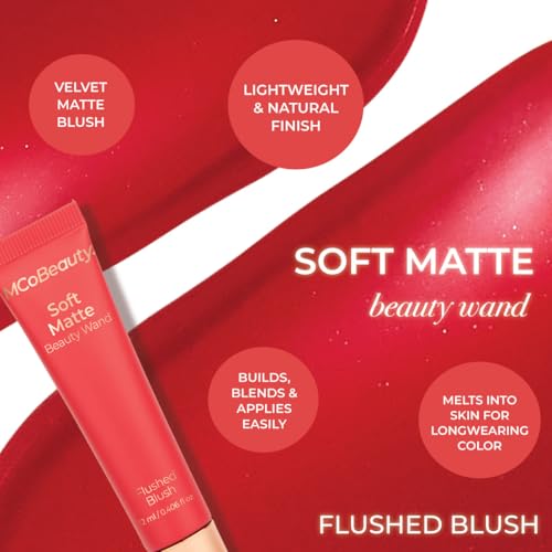 MCoBeauty Soft Matte Liquid Blush - Flushed Rosy Pink