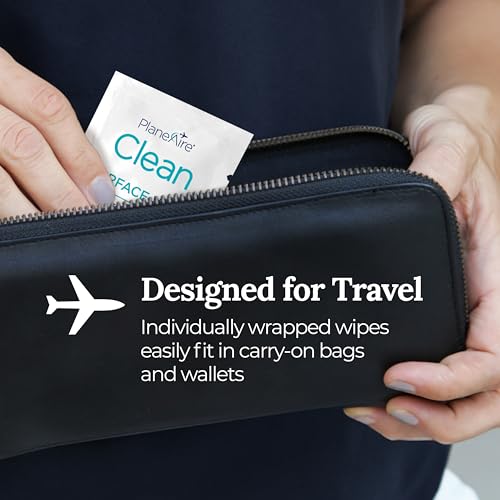 Travel Cleaning Wipes - Plant-Based Surface Care, 2 Pack