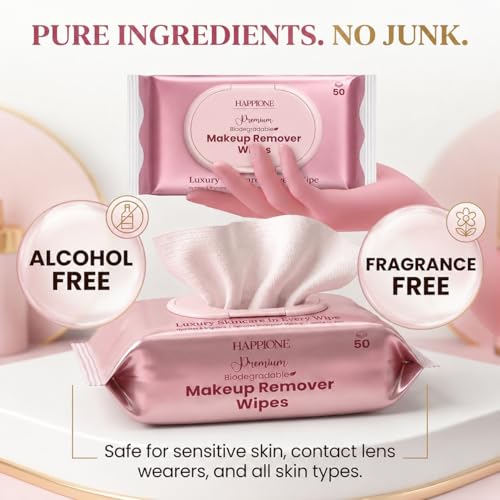 Anti-Aging Makeup Remover Wipes 50 Count Micellar Water