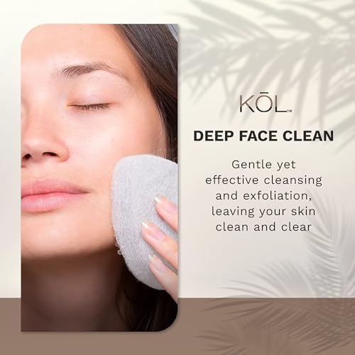 KOL Coconut Exfoliating Face Scrubber Pads, 6 Count
