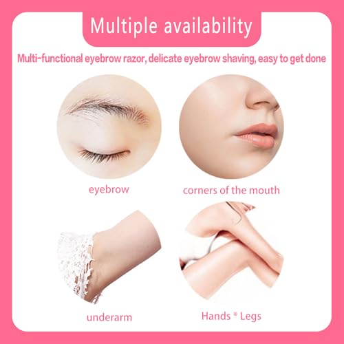 12 PCS Eyebrow Razor, Face Razors for Women and Men, Grooming Exfoliating Dermaplaning Tool for Face, Women Facial Hair Remover with Cover, Multipurpose Eyebrow Trimmer Shaper (blue)