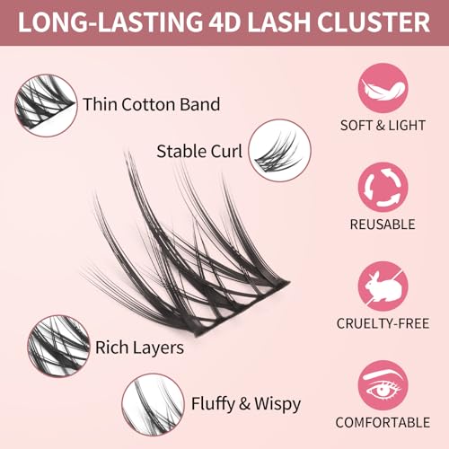 MLEN DIARY Cluster Lashes 100pk - DIY Eyelash Extensions 10-16mm