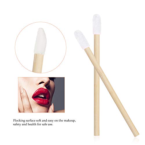 100pc Bamboo Lip Gloss Wands Disposable Brushes