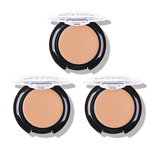 Full Coverage Concealer Cream 3-Pack, Waterproof Matte Makeup