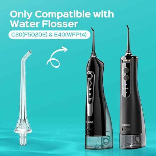 COSLUS Original Water Flosser Replacement Tips: Replacement Heads Compatible with COSLUS, Aquasonic, Nicwell, Oralfree, WELLFINE, Hangsun, Tovendor Water Dental Pick, Flosser Accessory, 5 Classic Tips