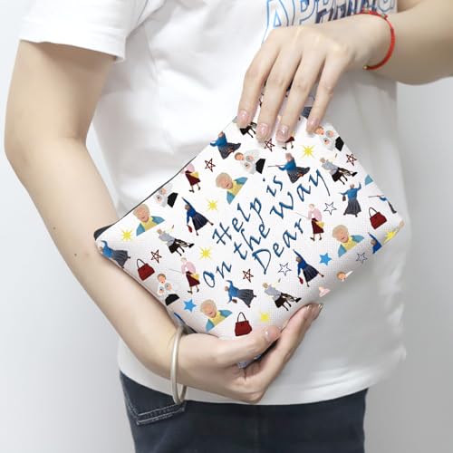 MNIGIU Mrs. Doubtfire Inspired Gift Mrs. Doubtfire Cosmetic Bag Mrs. Doubtfire Fans Gift Help Is On The Way Dear (Way Dear Bag)