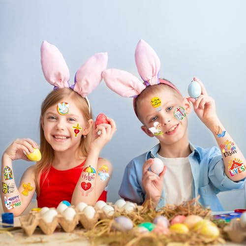 96pc Easter Temporary Tattoos for Kids | Jesus & Cross Designs