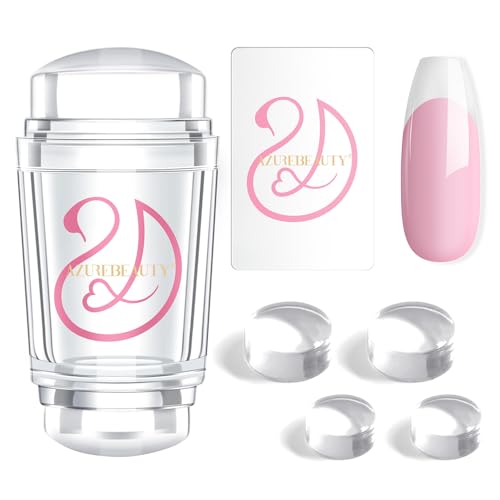 French Tip Nail Stamper Kit - 6Pcs Soft Silicone Nail Art Tool