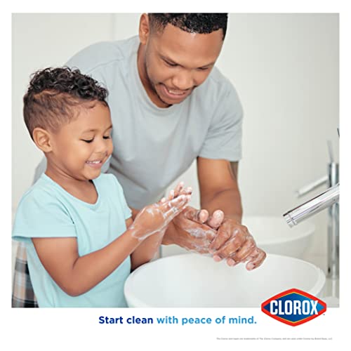 Clorox Antibacterial Liquid Hand Soap Refill, Strawberry Scent - Scented Hand Wash, Liquid Soap for Bathroom or Kitchen - Washes Away Dirt from Hands and Keeps Them Soft, 34 Fl Oz