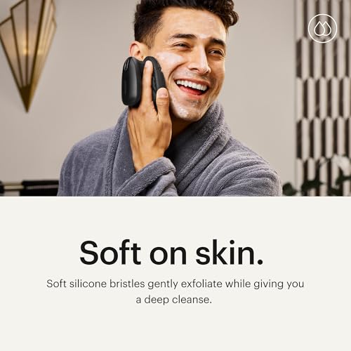 MANSCAPED Face Buffer PRO - Electric Sonic Silicone Face Scrubber for Men