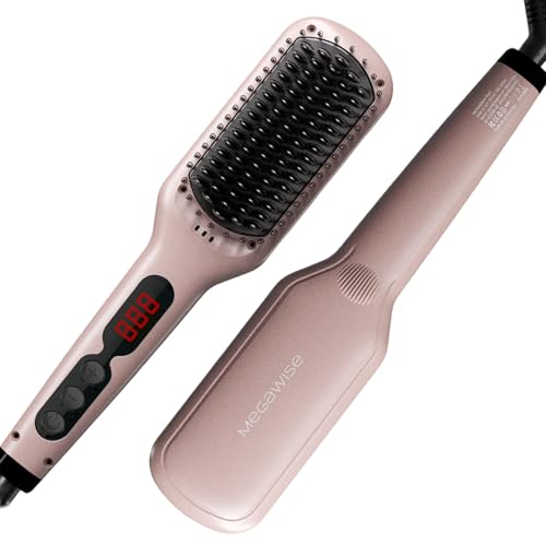 MegaWise Ionic Hair Straightener Brush – All Hair Types