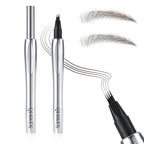 2 Pack Waterproof Eyebrow Pen with 4-Tip Microblading