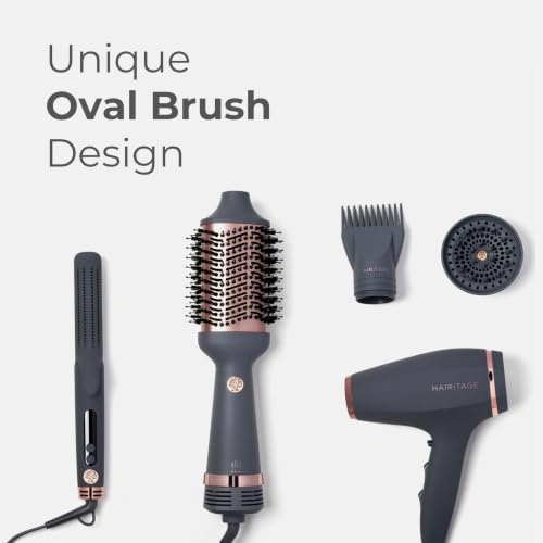 Hairitage Volumizing Blow Dry Brush & Dryer - Ceramic Tourmaline