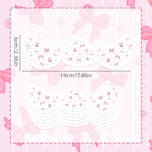6pcs Pink Bow Face Freckle Tattoo Stickers, Waterproof Temporary Tattoos for Women & Girls Perfect for Makeup St. Patrick's & Costume Parties