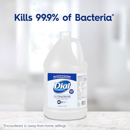 Dial Professional Sensitive Skin Antibacterial Liquid Hand Soap, 1 Gallon Refill, 128 Fl Oz