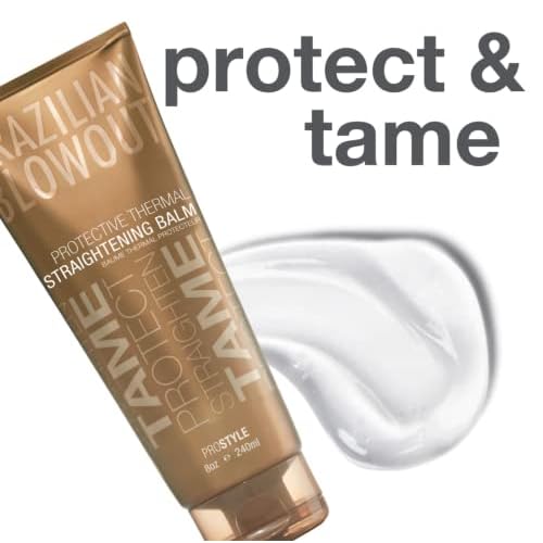 BRAZILIAN BLOWOUT Protective Thermal Straightening Balm, 8 Fl Oz,(Pack of 2)