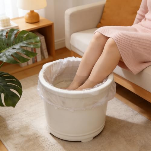 10 Pack Disposable Foot Spa Liners 35x43 Inches Clear Plastic Pedicure Covers