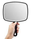 OMIRO Hand Mirror 10.3 x 7.4 Inches Black Handheld Mirror with Handle