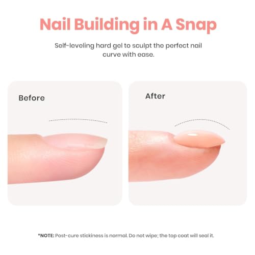 Beetles Nude Builder Gel 8 in 1, 15ml Peach Pink - Peel & Hard Nail Extension