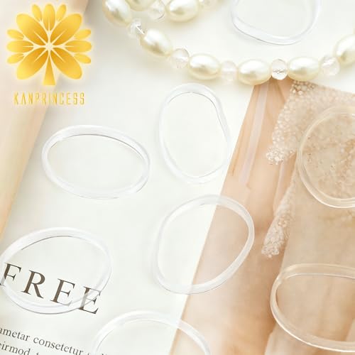KANPRINCESS 1000pcs Mini Clear Rubber Hair Bands for Kids