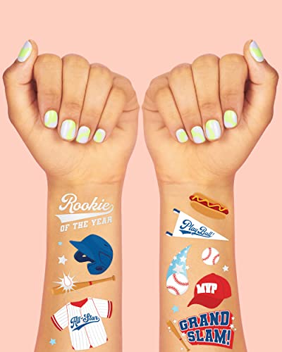 Baseball Temporary Tattoos - 56 Foil Designs