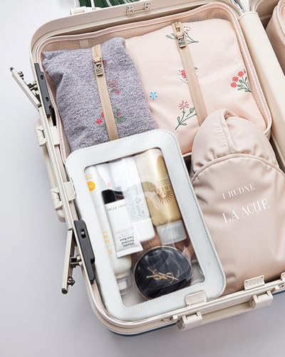 LETGO Clear Makeup Bag, TSA Approved Travel Toiletry Organizer