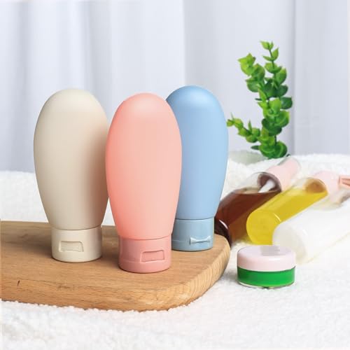 12-Piece Travel Toiletry Bottles Set - Refillable 60ml Containers