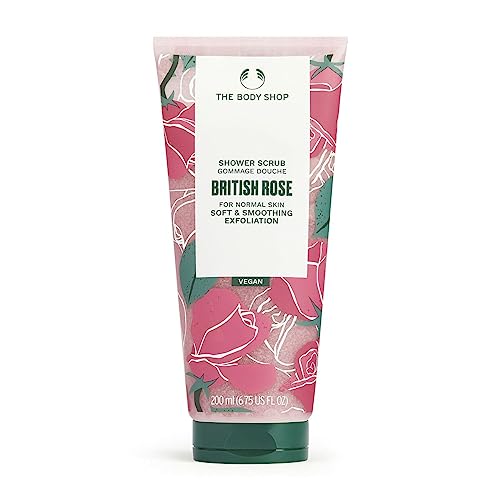 The Body Shop British Rose Shower Scrub - Soft & Smooth Exfoliation For Normal Skin - Vegan - 6.75 Fl Oz