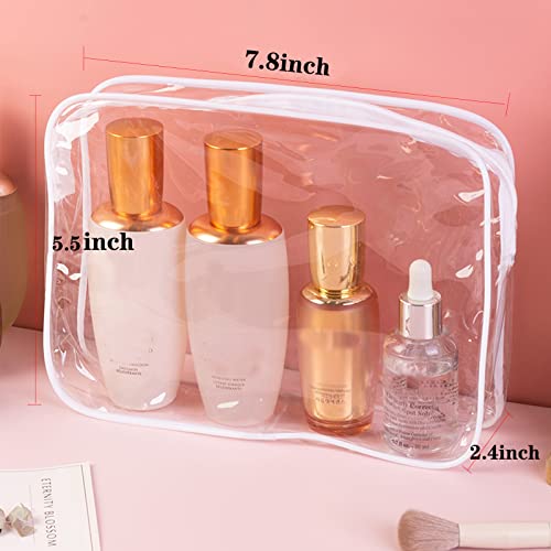 Tergy 20-Pack Clear Cosmetics Bags Waterproof Makeup Organizer with Zipper