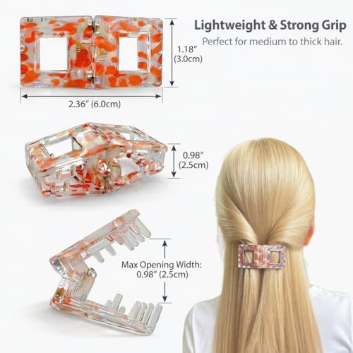 Magnetic Hair Clips for Women, 6 Pack No-Slip Barrettes