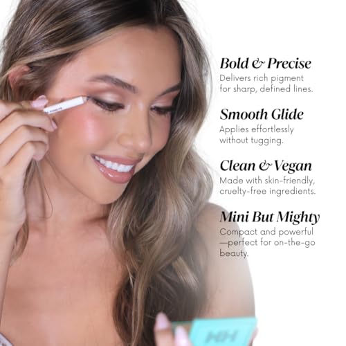 Mini Everlasting Eyeliner, Smooth Glides Eyeliner Pencil, Longwearing Eye Makeup, Vegan - Black