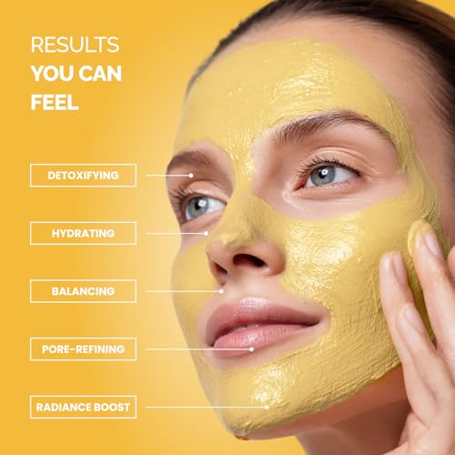 PLANTIFIQUE Korean Turmeric Clay Mask 110g – Vitamin C & Volcanic Mud